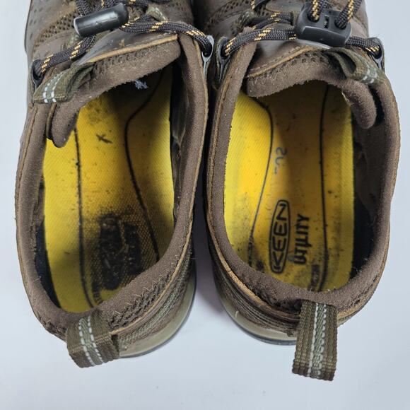 Keen Brown Men’s 14D Leather Trail Sandals with Yellow Logo KEEN Leather Sandals for Men for sale | eBay main image 4